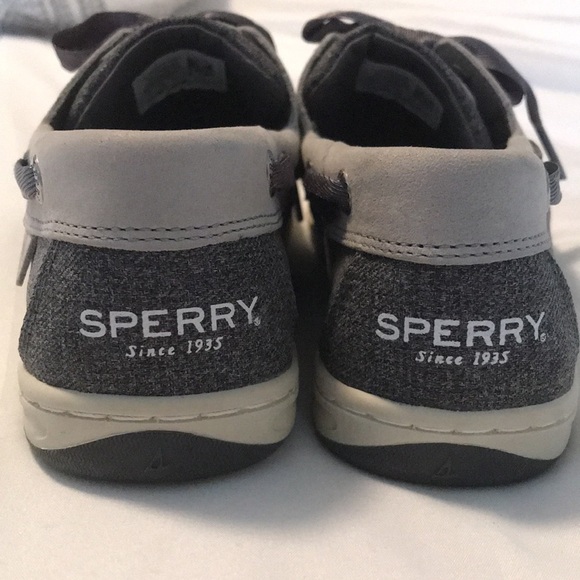 Sperry Sliders Koifish Boat Shoe Gray Metallic Threading Woman’s Size 7 - Picture 3 of 8